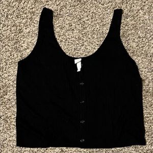 Juniors XL cropped button tank